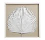 Palm Leaf Shadow Box Art, White