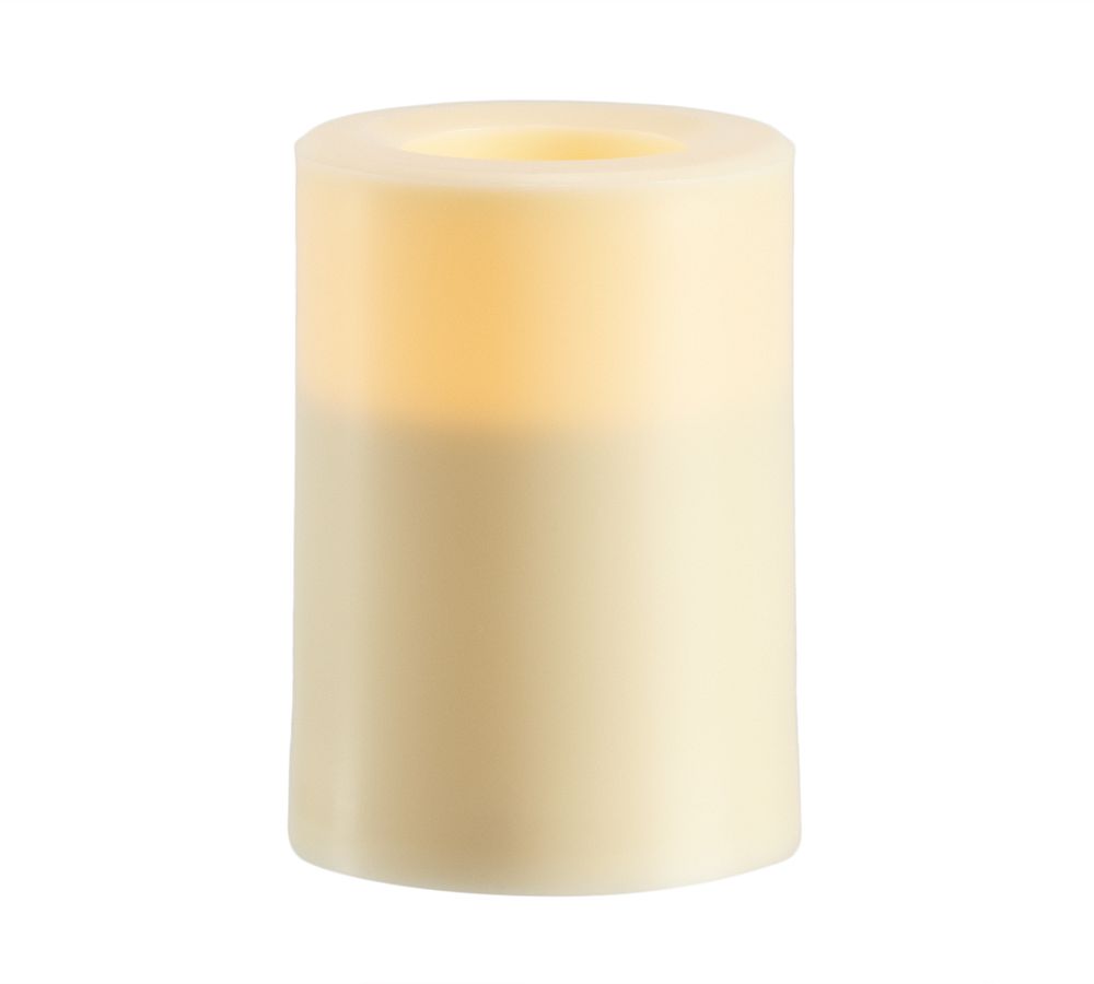 Standard Flameless Outdoor Pillar Candle - Ivory 4x8