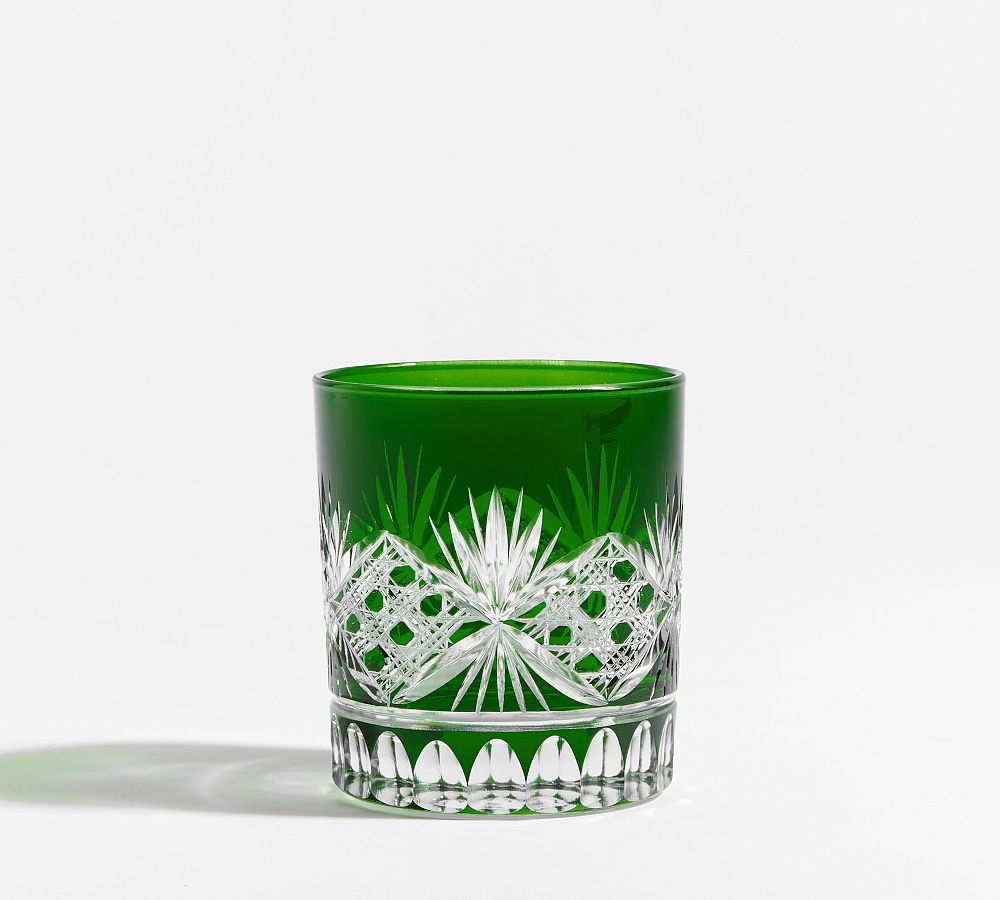 Antique Cut Double Old Fashioned Glasses