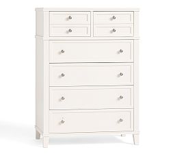 Clara 6-Drawer Tall Dresser, Sky White