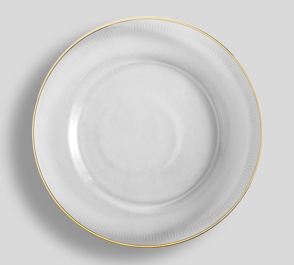 Etched Gold Rim Charger Plates