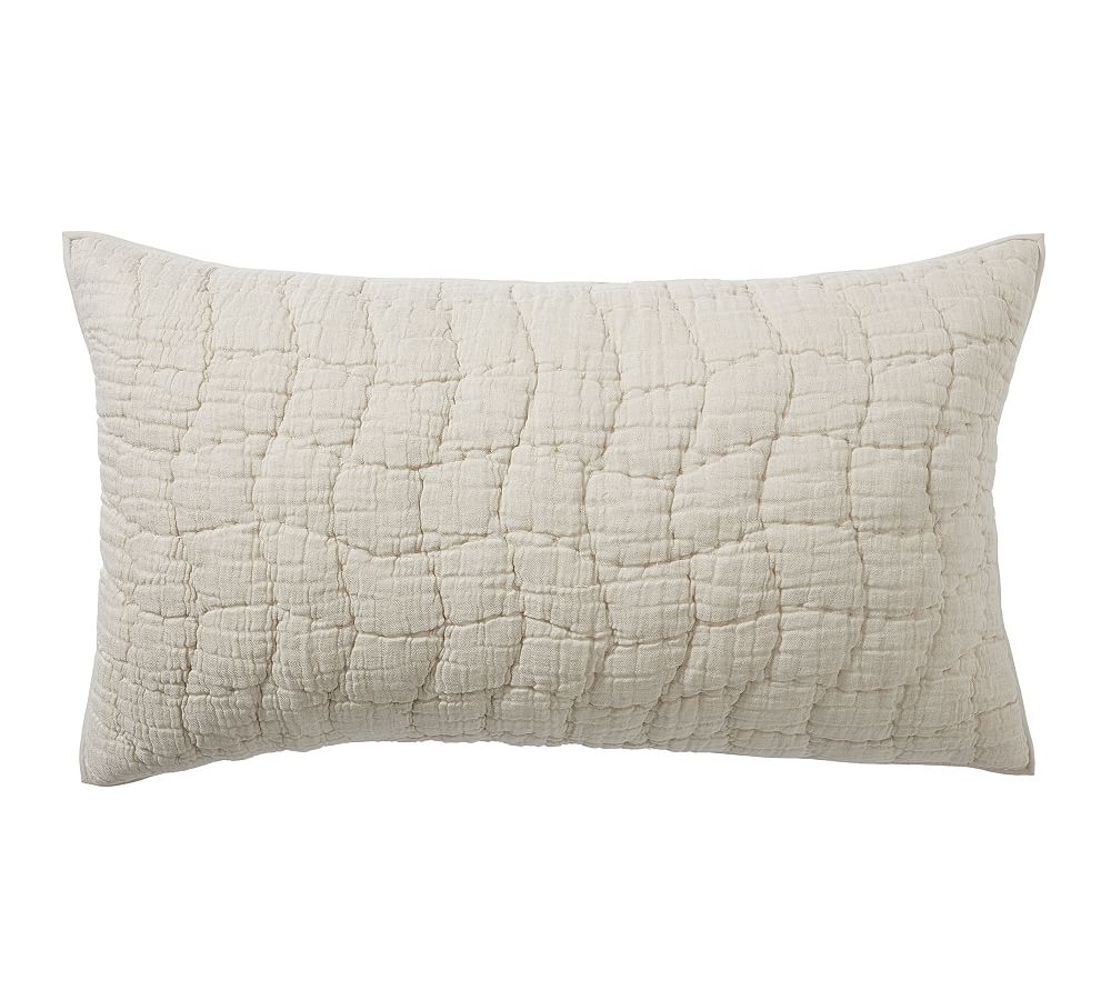 Pottery Barn Cloud Quilted Sham King (Flax)