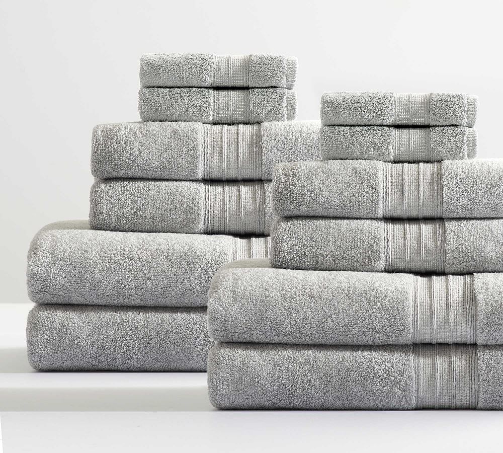 Hydrocotton Towel Bundle - Set of 12 Heather Gray