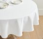 Mason Round Tablecloth, 70", White