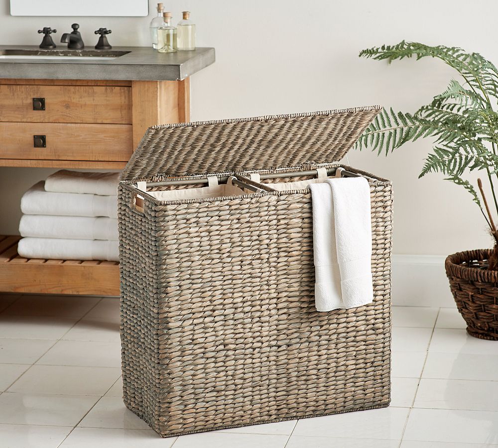 Seagrass Handcrafted Divided - Color: Gray Wash