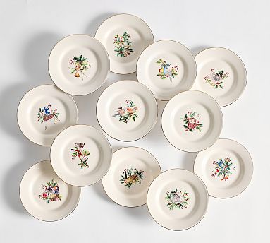 12 Days of Christmas Appetizer Plates - Set of 12