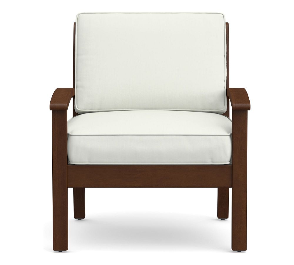 Chatham Occasional Chair Cushion,  Premium Performance Slub Weave; Natural (White)
