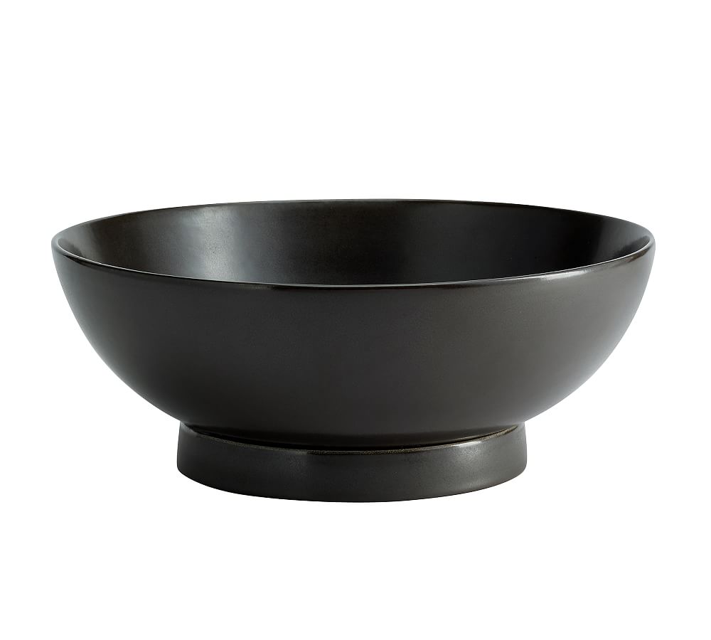 Mason Stoneware Footed Serving Bowl - Charcoal