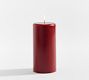Modern Curved Pillar Candle, 4"x8" - Red