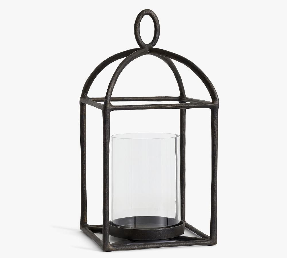 MEDIUM - 23"H FALLON FORGED-IRON OUTDOOR LANTERN