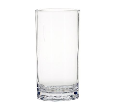 Happy Hour Outdoor Tall Drinking Glasses, 18 oz., Set of 4 - Clear