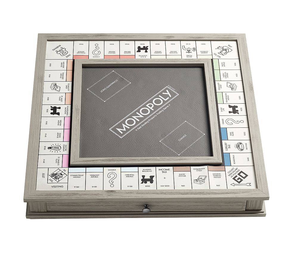 WOODEN MONOPOLY BOARD GAME