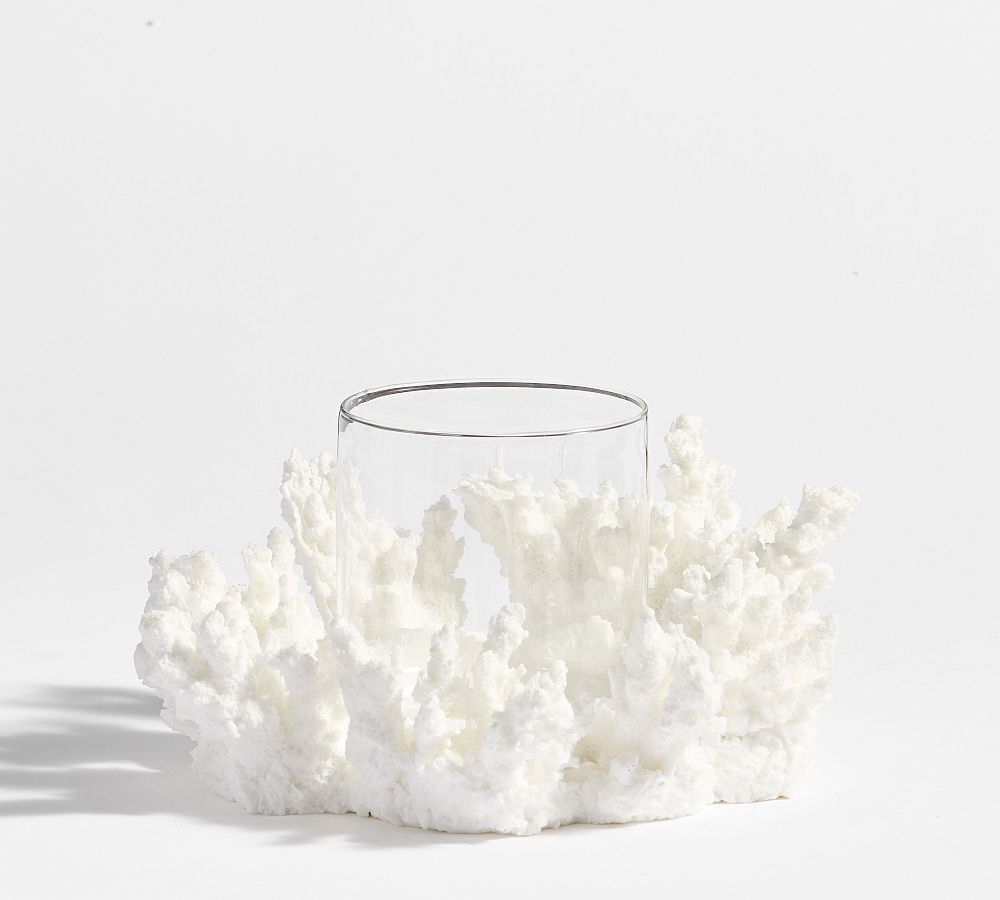 Coral Candle Holders - White