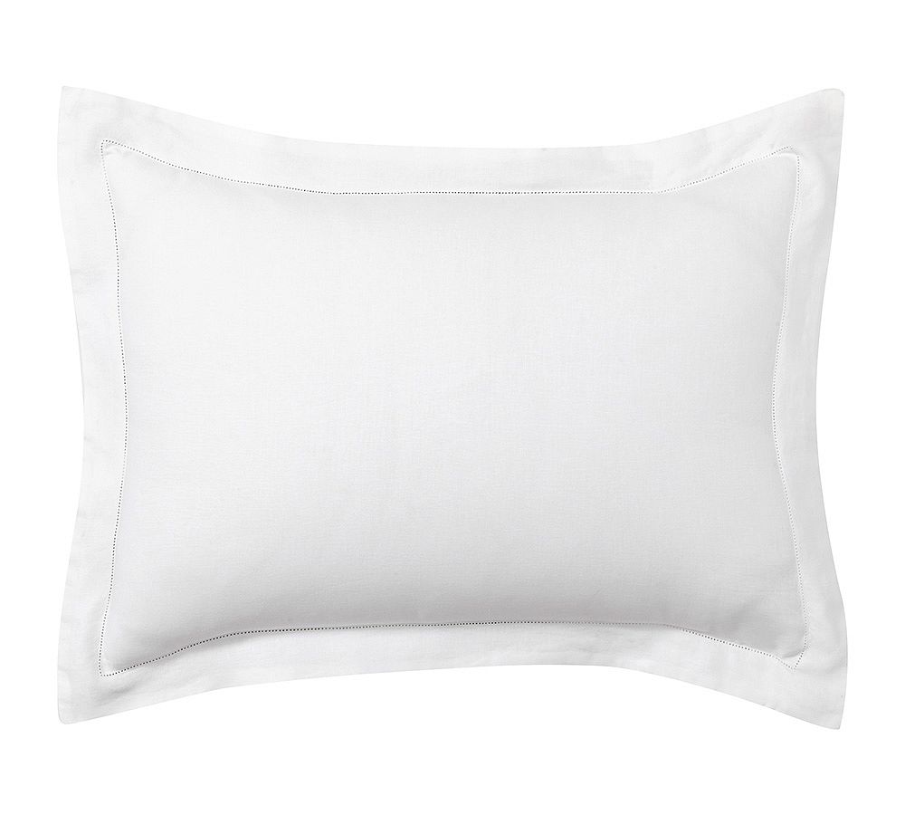 Belgian Flax Linen Sham (White, Standard, Set of 2)