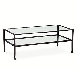 Tanner Rectangular Coffee Table, Blackened Bronze, 48"L