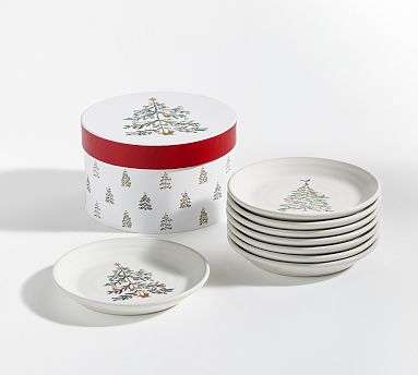 Christmas in the Country Appetizer Plates with Box - Set of 8