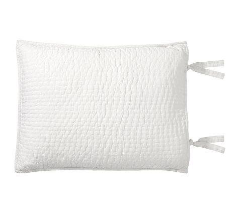 Pick-Stitch Handcrafted Cotton Linen Quilted Sham