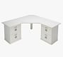 Bedford 4-Drawer Corner Desk, Antique White