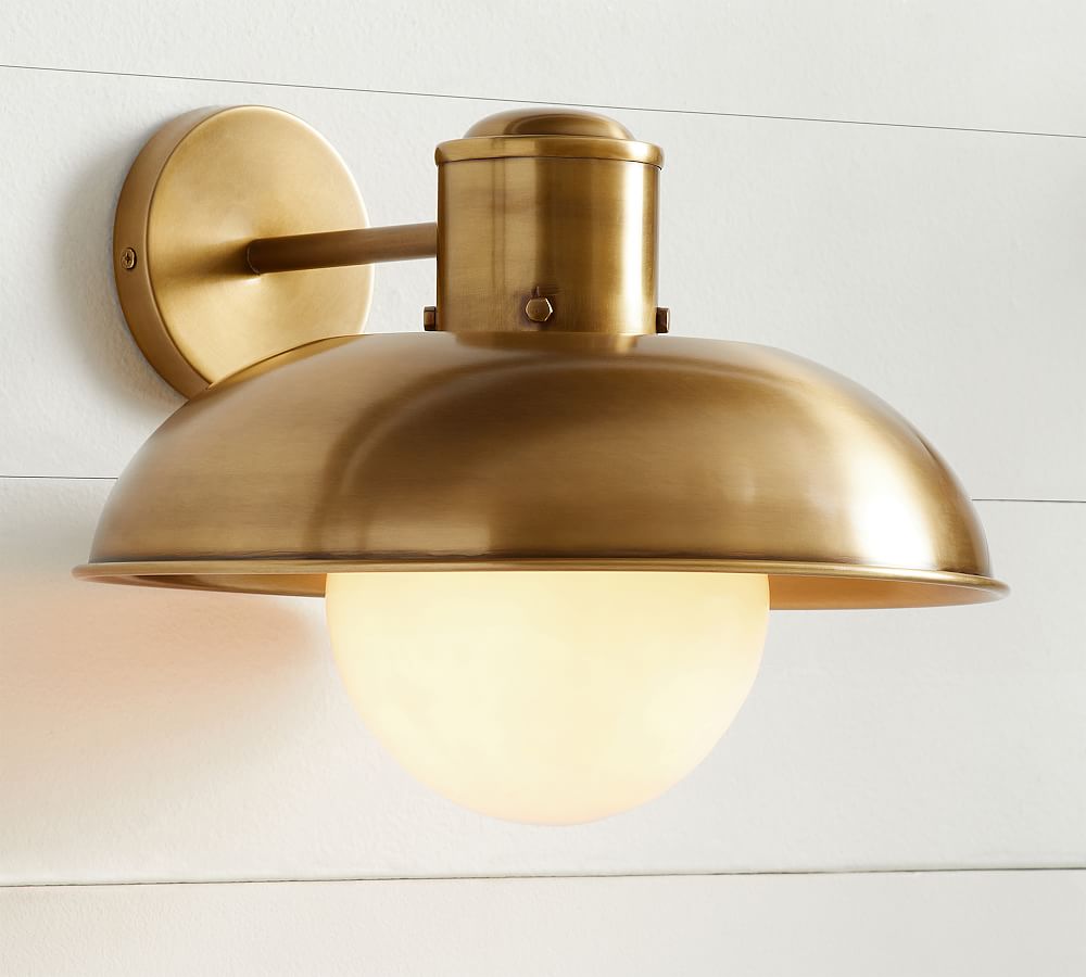 Front Porch Sconce: Carneros Milk Glass Sconce (12'')