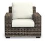 Torrey Cushion Cover Square Arm Occ Chair, High Performance Canvas; White