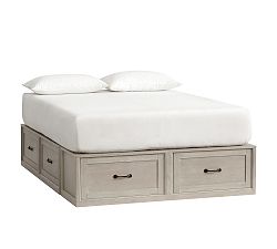 Stratton Storage Platform Bed with Drawers, King/Cal King, Brushed Fog