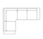 Right Loveseat + Wedge + Left Armchair