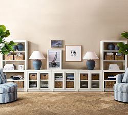 Dillon Grand Glass Media &amp; Bookcase Suite (180&quot;)