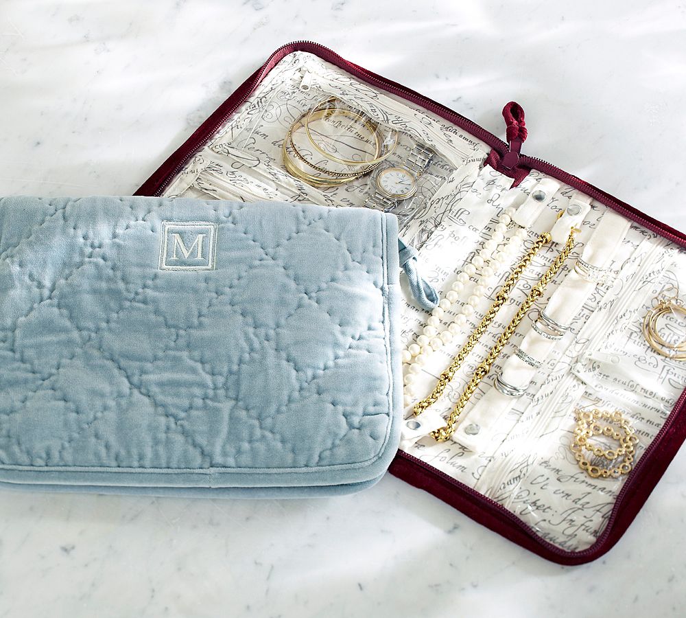 Diamond Quilted Velvet Jewelry Portfolio