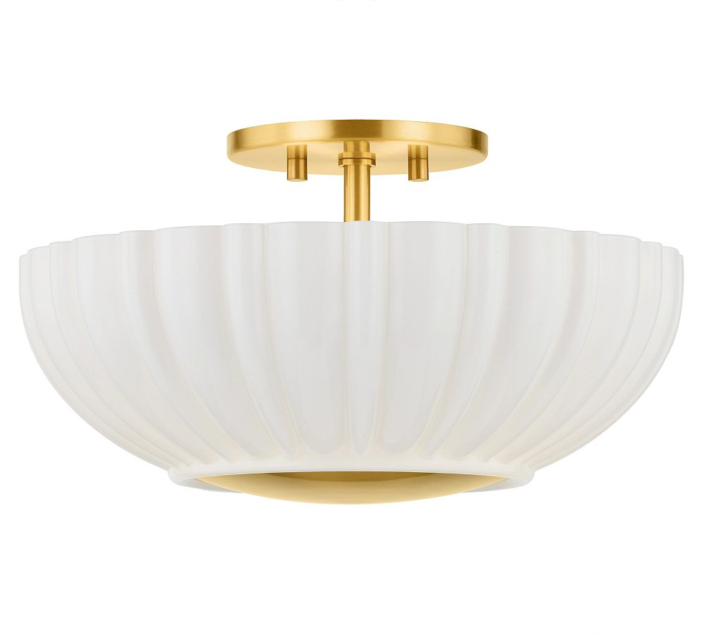 Pam Glass Flush Mount (15&quot;)