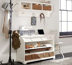 Samantha Entryway Shelf, Mahogany