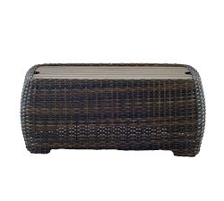 Abrego All-Weather Wicker Rectangular Storage Coffee Table