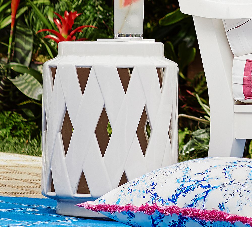Lattice Ceramic Side Table