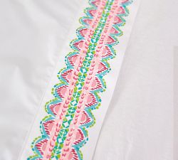 Lilly Pulitzer It's Impawsible Geo Border Print Percale Sheet Set