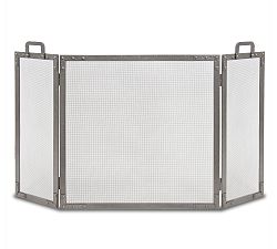 Old World Fireplace Folding Screen
