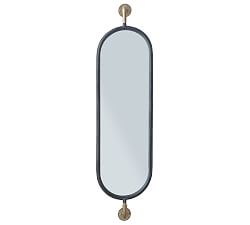 Blaire Oval Mirror With Brackets, 10&quot; X 29&quot;