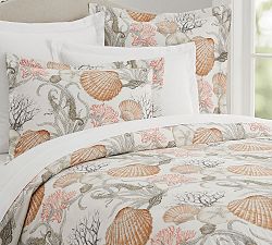 Monterey Coastal Print Duvet Cover &amp; Shams