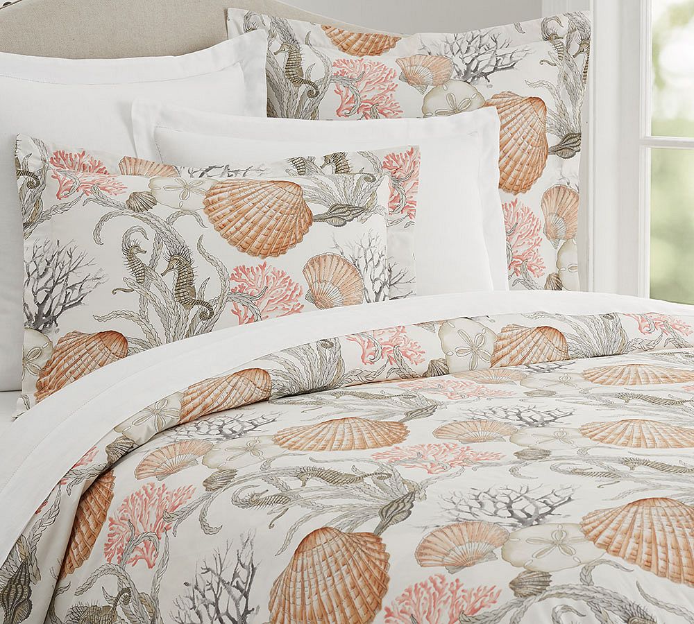 Monterey Coastal Print Duvet Cover &amp; Shams