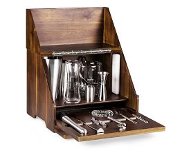 Classic Bar Cabinet &amp; Mixologist Tool Set