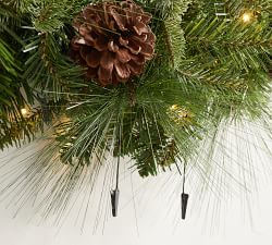 Lit Pine Garland Card Holder