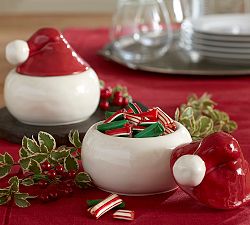 Santa Hat Lidded Bowl