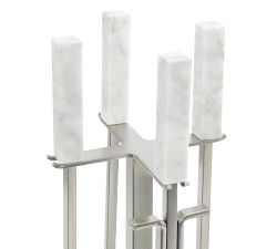 Carrara Marble Fireplace Tool Set