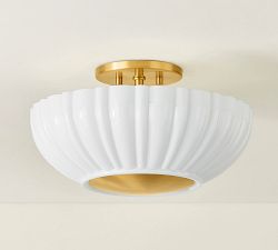 Pam Glass Flush Mount (15&quot;)