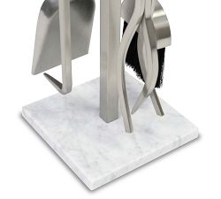 Carrara Marble Fireplace Tool Set