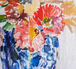 Parrots, Flames and Poppies by Lauren Herrera