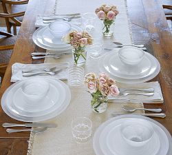 Alabaster Glass Charger Plates - Set of 4