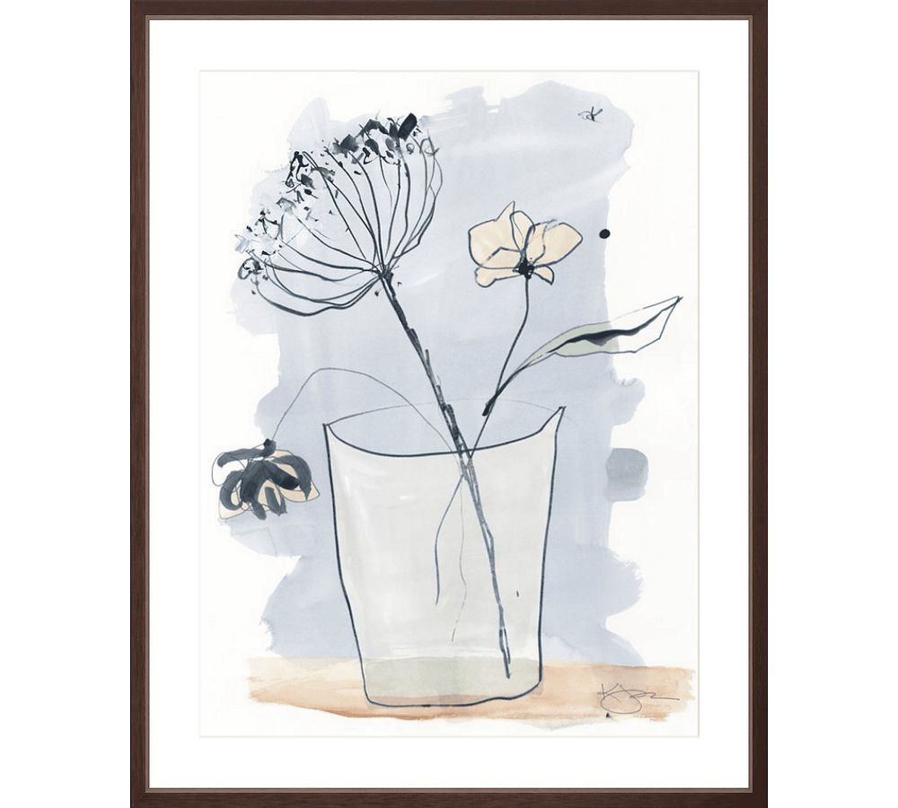 Custom Framed - Bouquet In Blues by The Artists Studio