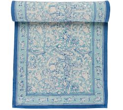 La Mer Block Print Cotton Table Runner