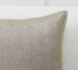 Metallic Printed Flax Pillow Cover