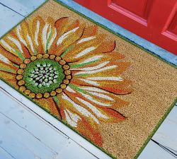 Painterly Sunflower Doormat
