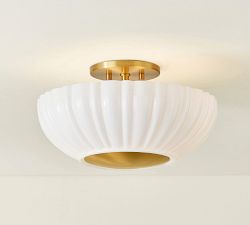 Pam Glass Flush Mount (15&quot;)